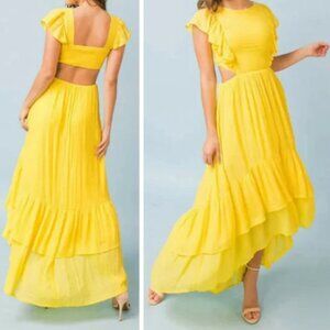 Flying Tomato Yellow High Low Dress (small)